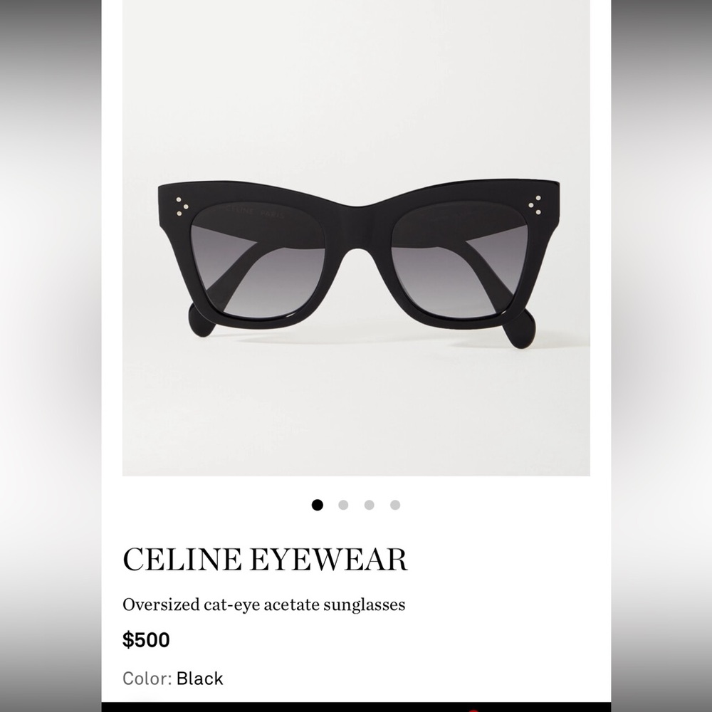 Celine CL4004 Oversized Cat Eye sunglasses- black